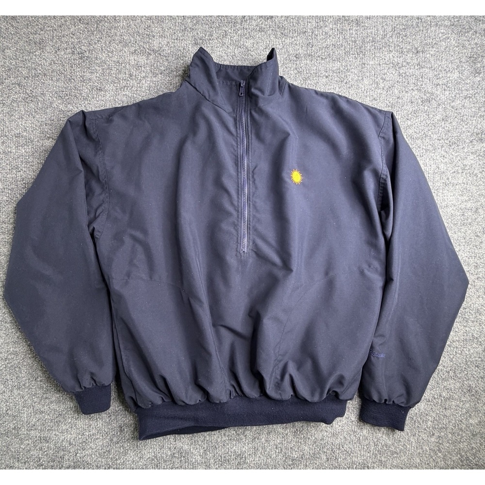 Roche Golf Club Pullover Jacket USA Navy Blue Size Large Windbreaker